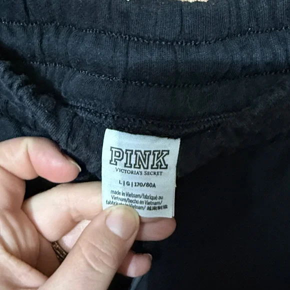 PINK Victoria's Secret Black Athletic Shorts size large comfy shorts lounge - Picture 4 of 5